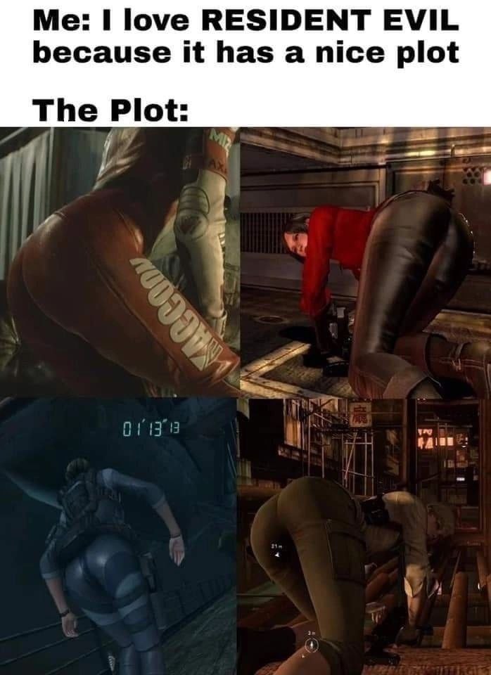 I love RESIDENT EVIL because it has a nice plot The Plot:
