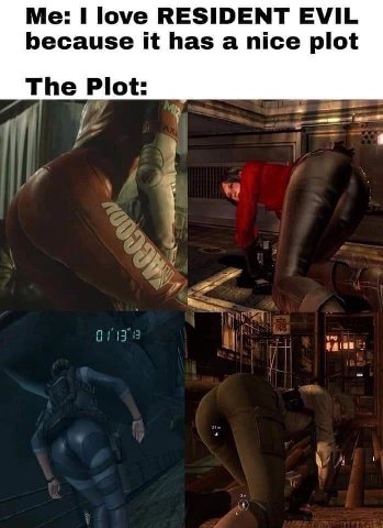 I love RESIDENT EVIL because it has a nice plot The Plot: