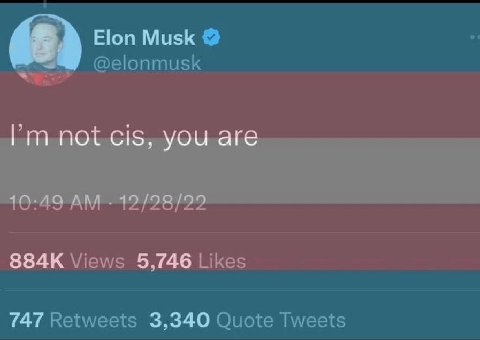 Elon Musk @elonmusk Views 5,746 Likes 747 Retweets 3,340 Quote Tweets