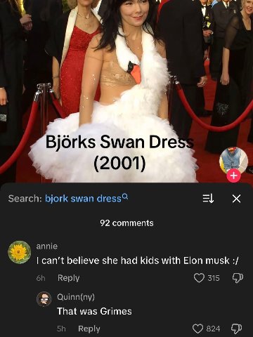 i] Bjorks Swan Dre (2001) Search: bjork swan 92 comments annie can’t believe she had kids with Elon musk Reply 315 a Quinn(ny) That was Grimes Reply 824