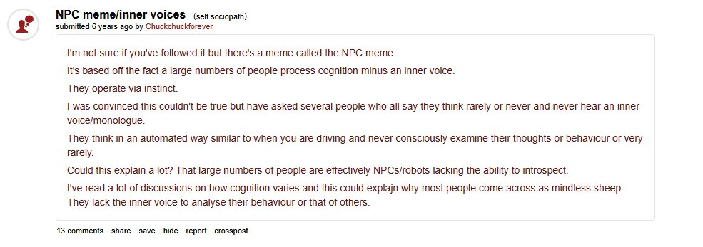 >they operate via instinct