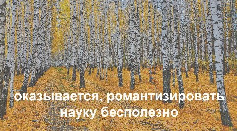 оказывается, романтизировать науку бесполезно