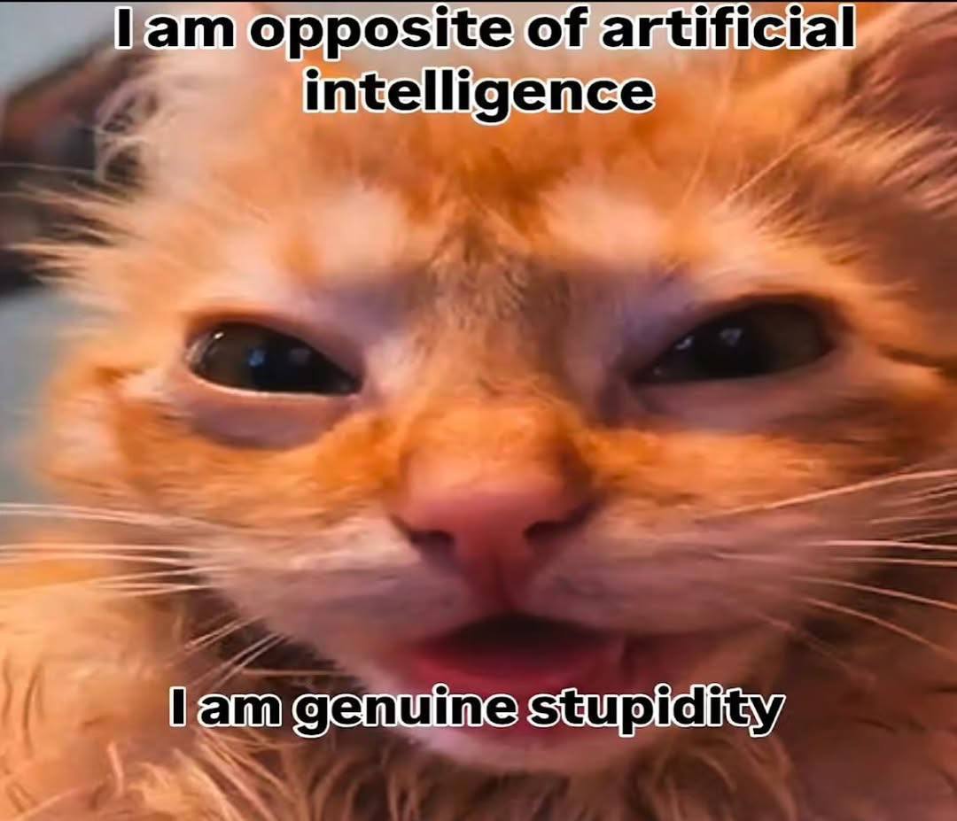 lam opposite of artifici intelligence