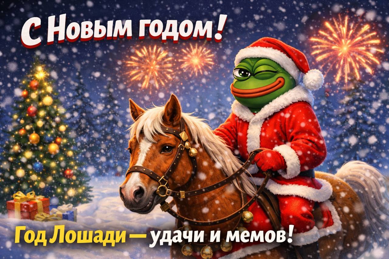 С Новым годом ❤️

Пусть год Лошади принесёт движение вперёд, удачу и хорошие перемены.
Пусть в 2026 будет больше лёгкости, радости и поводов улыбаться.
Спасибо, что вы с Мемачем 🎄