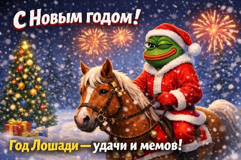 С Новым годом ❤️

Пусть год Лошади принесёт движение вперёд, удачу и хорошие перемены.
Пусть в 2026 будет больше лёгкости, радости и поводов улыбаться.
Спасибо, что вы с Мемачем 🎄