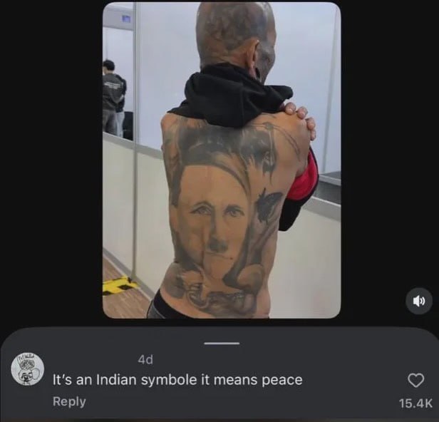 It's an Indian symbole И means peace