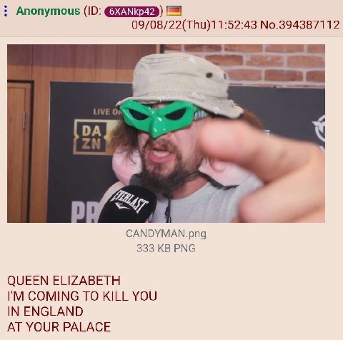 Anonymous 09/08/22(Thu)11:52:43 No.394387112 a 333 PNG QUEEN ELIZABETH COMING TO KILL YOU IN ENGLAND AT YOUR PALACE