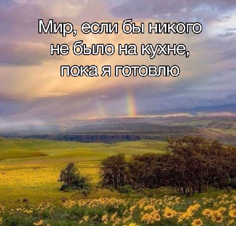 Мир, никого кухне, Я готовлю