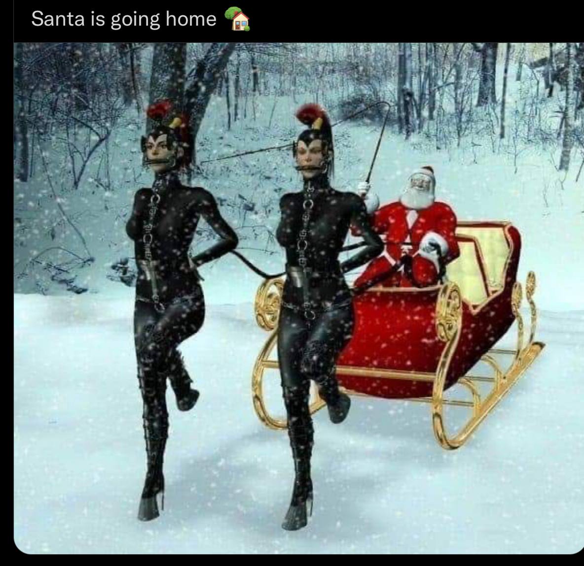 Santa is going о О