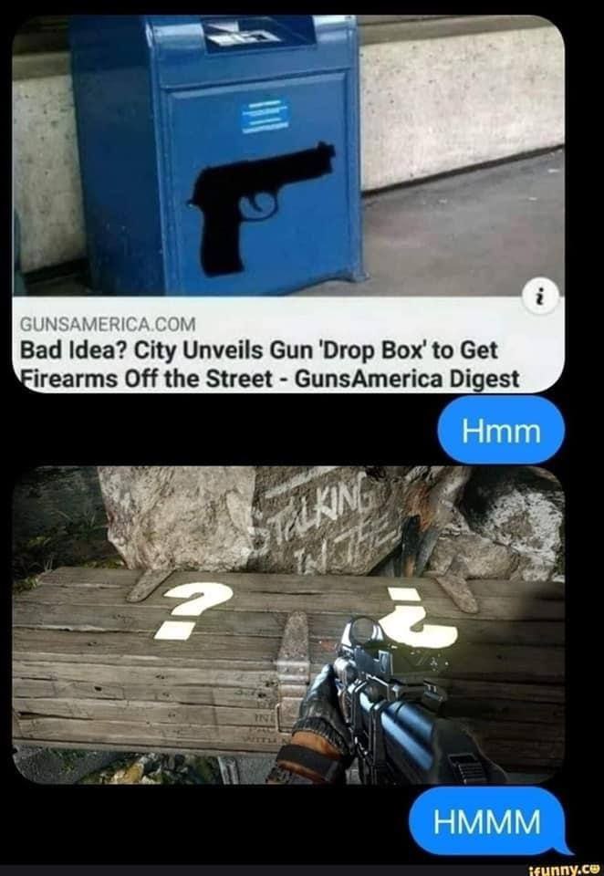 4 GUNSAMERICA.COM Bad Idea? City Unveils Gun 'Drop to Get rearms Off the Street GunsAmerica est Hmm (я НМММ