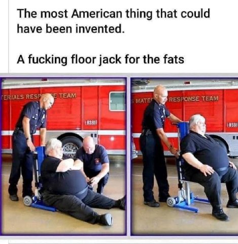 The most American thing that could have been invented. A fucking floor jack for the fats ТЕАМ ВЕЗ TEAM 7 7