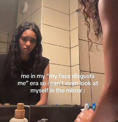 4 me in my “my face disgusts me” era evenlook at myself in the mirror