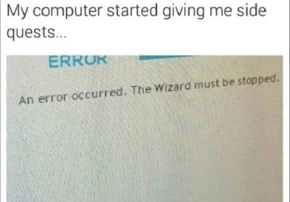 computer started giving me side quests...