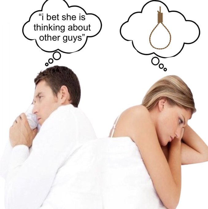 “i bet she is thinking about other guys” у