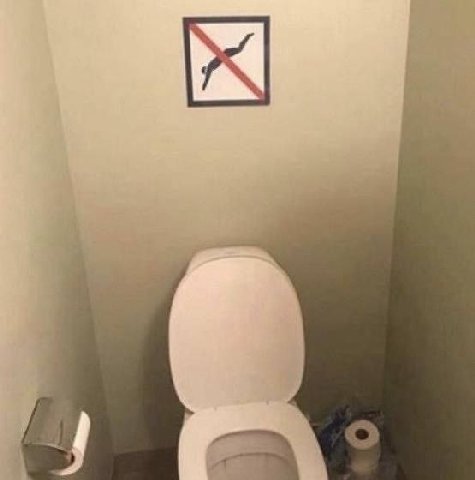 No trainspotting shit in this toilet