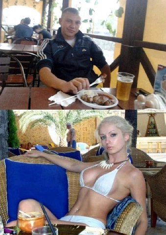 нахема в летней кафешке