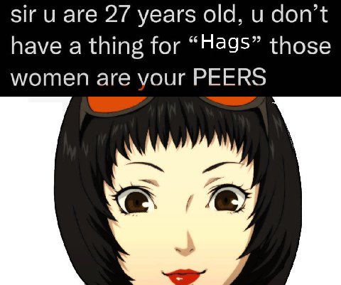 sir are 27 years old, и don't have a thing for “На9$” those women are vour PEERS