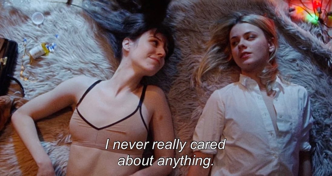 never really cared about anything.