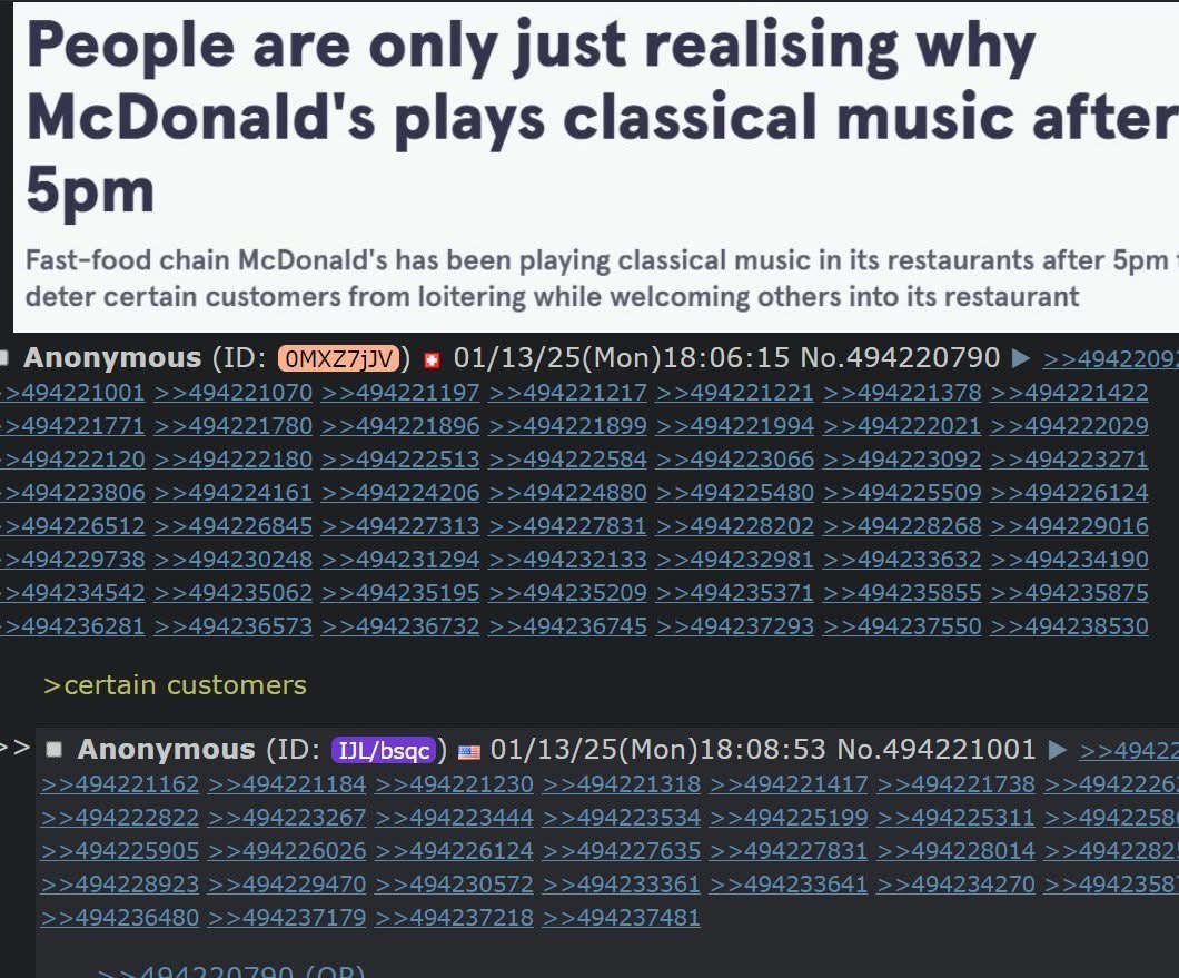People are only just realising why McDonald's plays classical music afte Fast-food chain McDonald's has been playing classical music its restaurants after deter certain customers from loitering while 