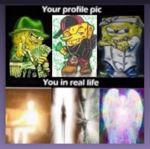 Your profile pic 5 You in real life