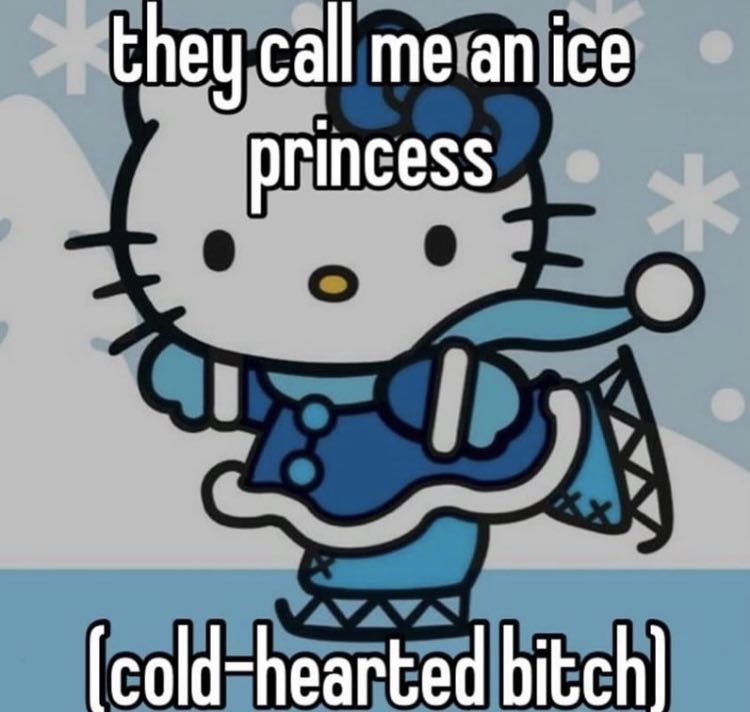 they call me an ice princess (cold-hearted bitch)