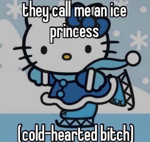 they call me an ice princess (cold-hearted bitch)