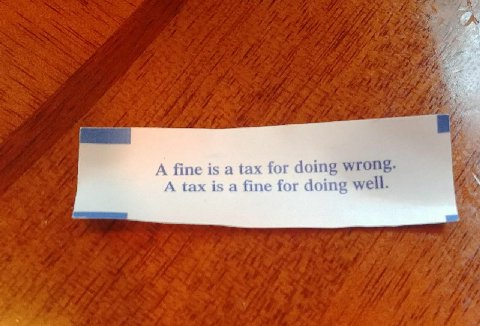 A fine is a tax for doing А tax is a fine for doing