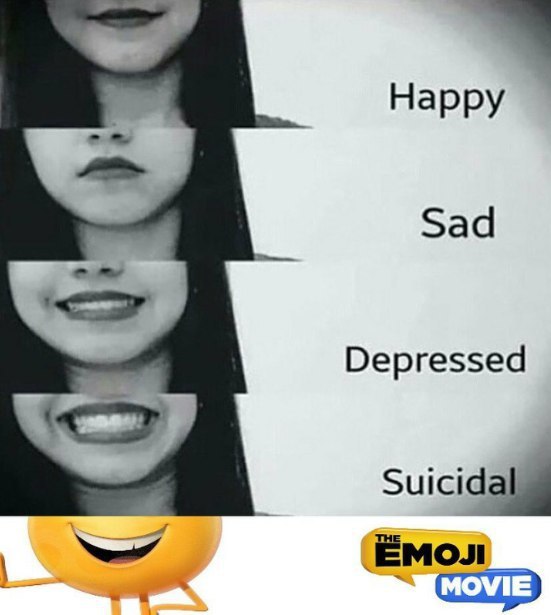 Нарру Sad Depressed Suicidal Ёмол