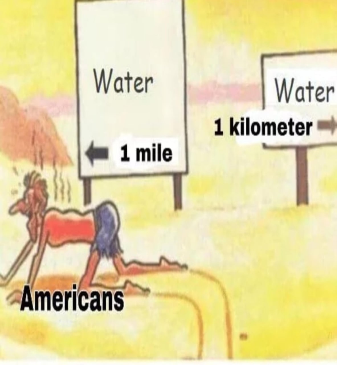 Water Water 1 kilometer 1mile