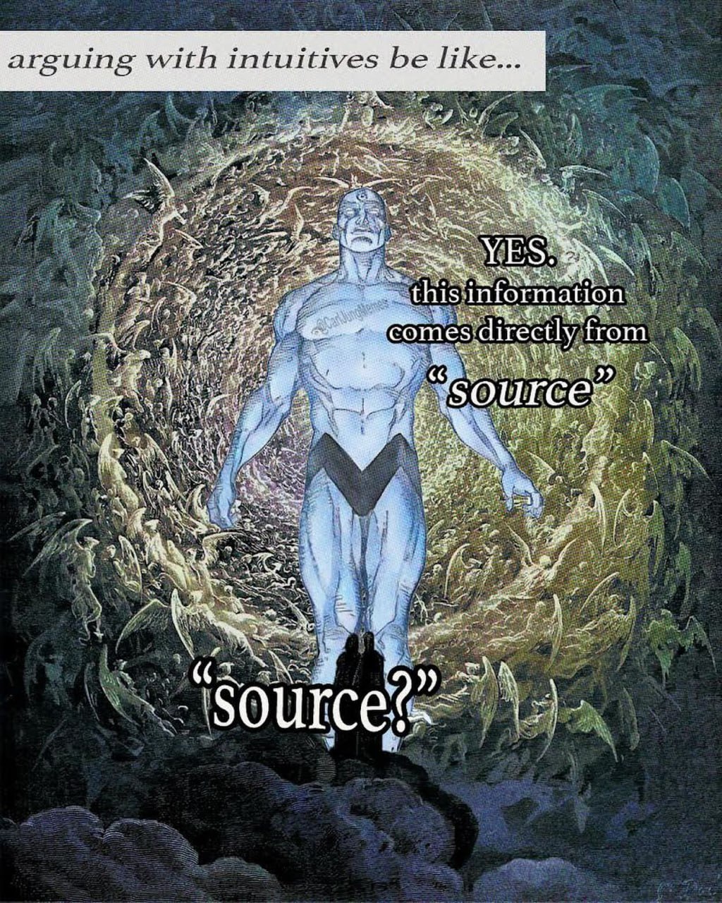 arguing with intuitives be like... 7 this information directly from wha