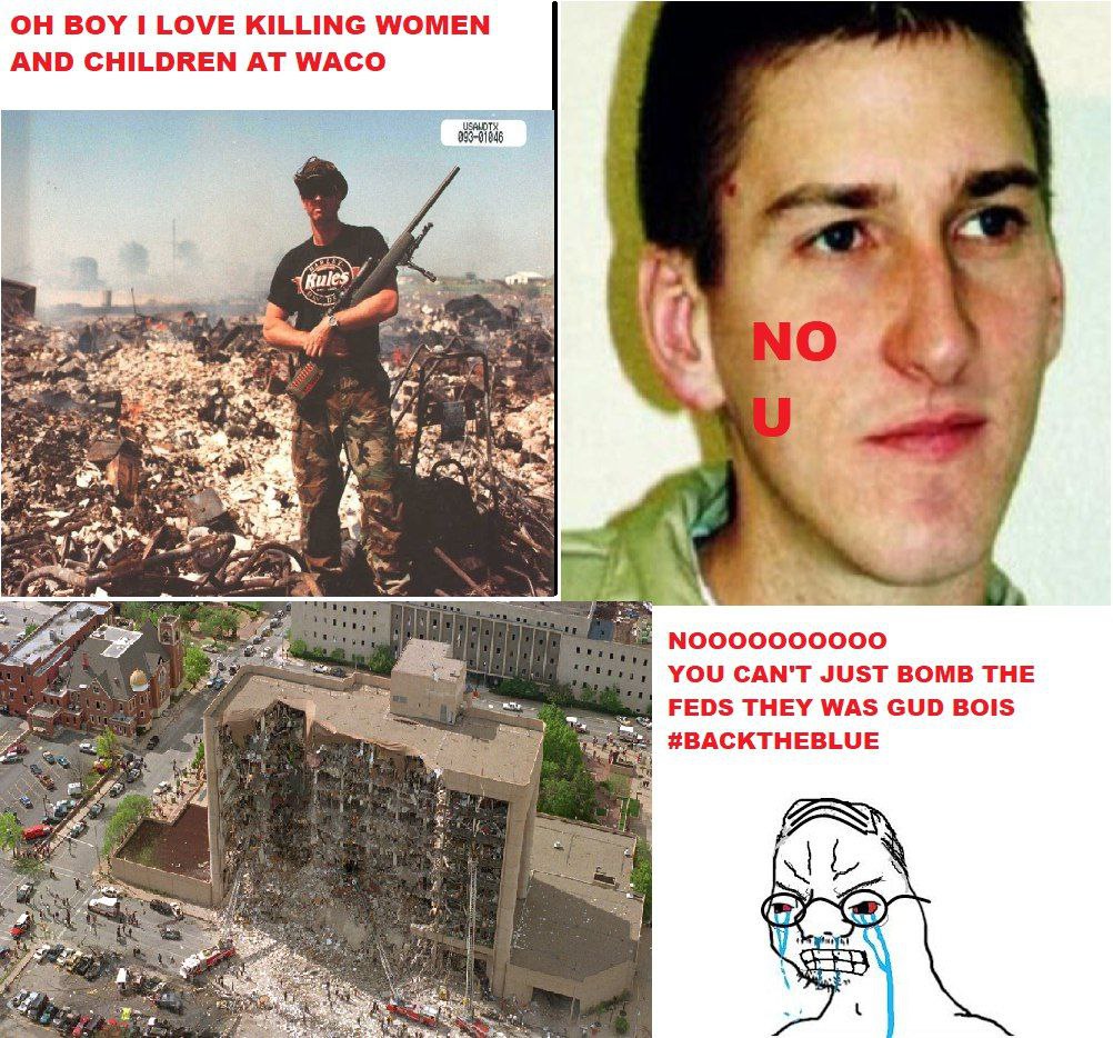 BOY LOVE KILLING WOMEN AND CHILDREN AT WACO i YOU CAN'T JUST BOMB THE FEDS THEY WAS GUD BOIS #BACKTHEBLUE