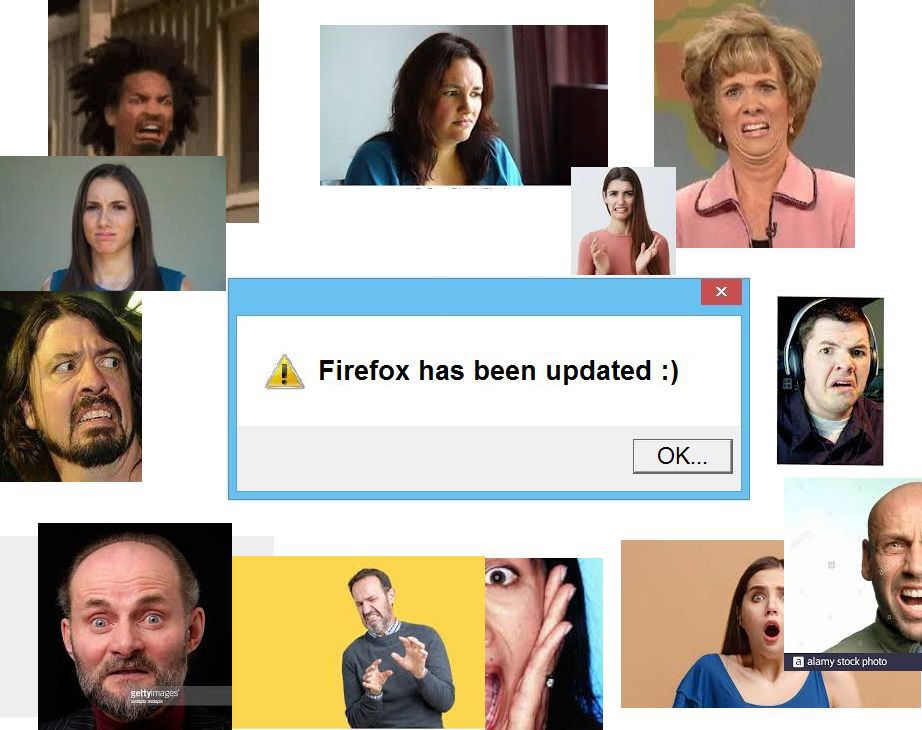 5 у Firefox has been updated С alamy stock photo