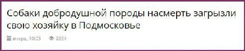 Собаки добродушной породы насмерть загрызли свою хозяйку в Подмосковье