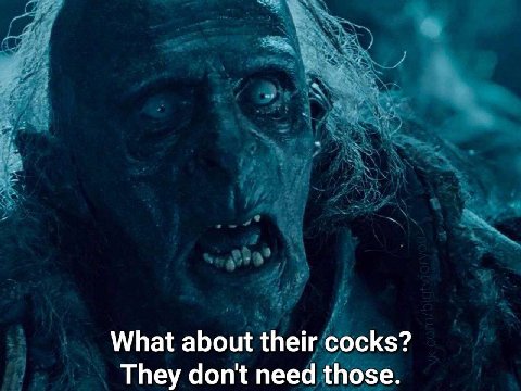 What about their cocks? They don't need those.