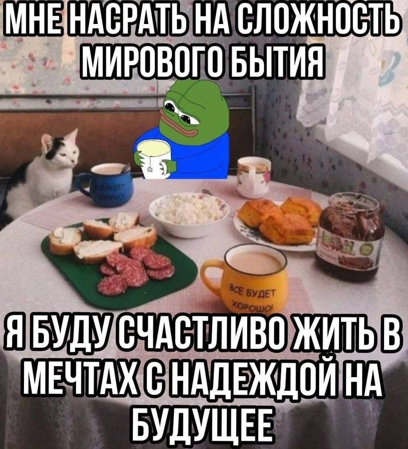 МНЕ 'НАСРАТЬ НА СЛОЖНОСТЬ, МИРОВОГО БЫТИЯ ЯБУДУ СЧАСТЛИВО ЖИТЬ В МЕЧТАХ С НАДЕЖДОЙ НА БУДУЩЕЕ