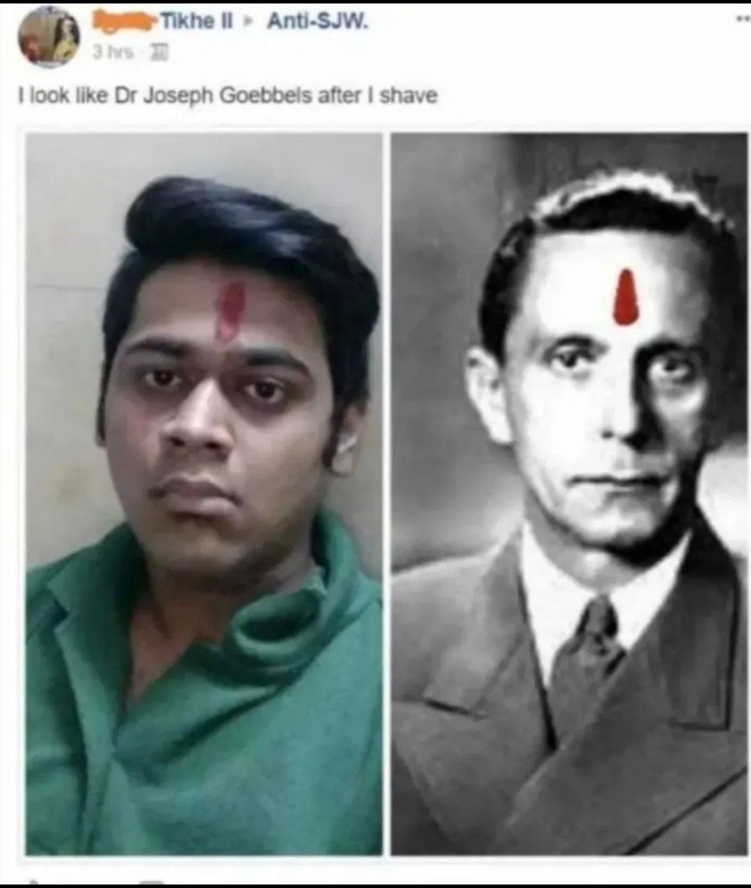 Anti-SJW. look like DOr Joseph Goebbels after shave