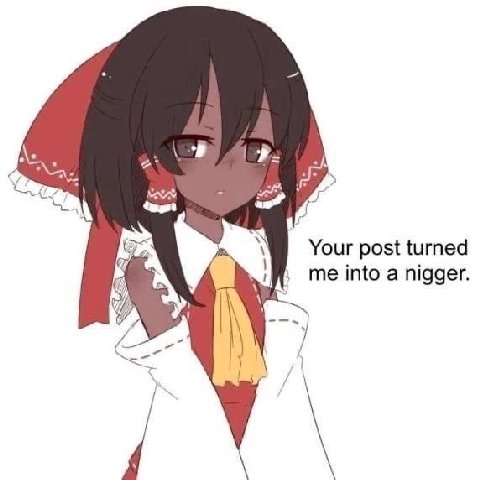 Your post turned me into a nigger.