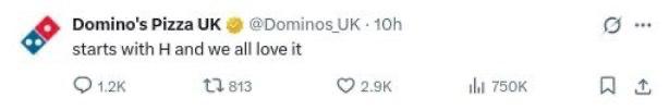 Domino's Pizza @Dominos starts with and we all love it 13 813