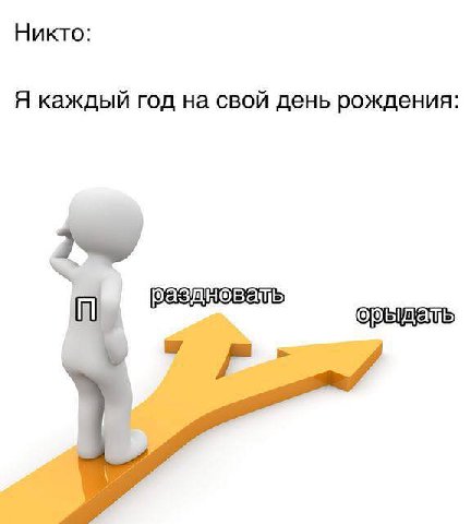 Никто: Я каждый год на свой день рождения: