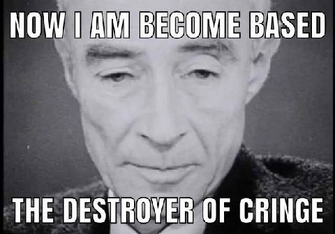 NOW BECOME BASED THE DESTROYER OF CRINGE