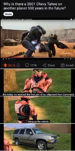 Why is there а 2001 Chevy Tahoe on another planet 500 years in the future? Halo The Series (2022) Official Trailer Paramount+ 4 4, 45 Share Award But we received the first part of our from Command. Br