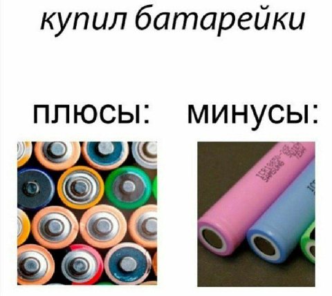 купил батарейки ПЛЮСЫ: минусы IS