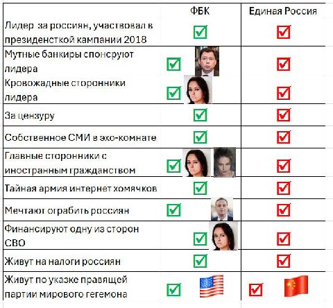 ФБК Единая Россия Лидер за россиян, участвовал в президенсткой кампании 2018 Мутные банкиры спонсруют лидера Кровожадн сторонники лидера За цензуру Собственное СМИ в эхо-комнате Главные сторонники с и