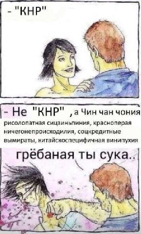 Не "КНР" чан чония рисолопатная сицзиньпиния, красноперая ничегонепроисходилия, соцкредитные вымираты, китайскоспецифичная винипухия гребаная ты сука: A) у Lae 4