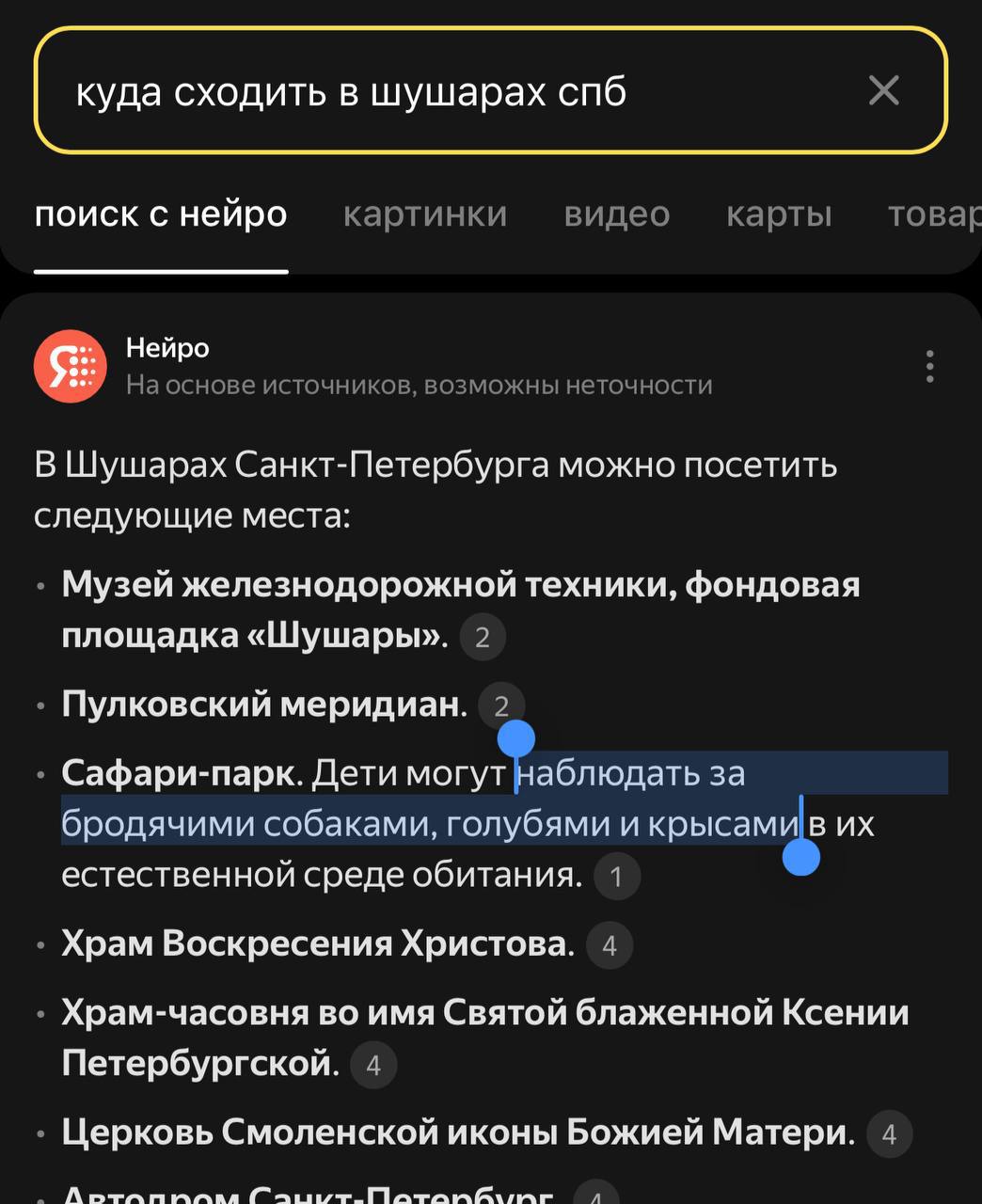 куда сходить в шушарах спб поиск с нейро картинки видео карты Нейро На основе источников, возможны неточности В Шушарах Санкт-Петербурга можно посетить следующие места: Музей железнодорожной техники, 