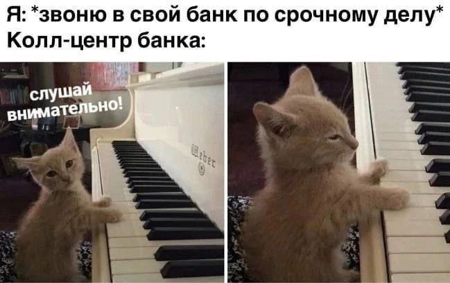 Я: *звоню в свой банк по срочному делу* Колл-центр банка: слушай "А