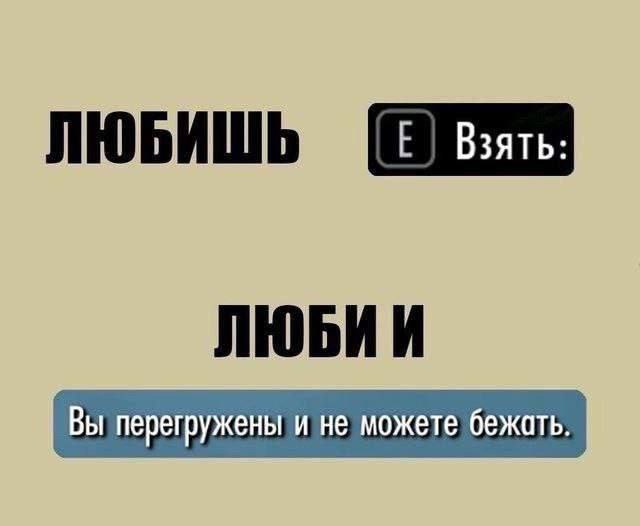 ЛЮБИШЬ ЛЮБИИ перегружены и не можете бежать.