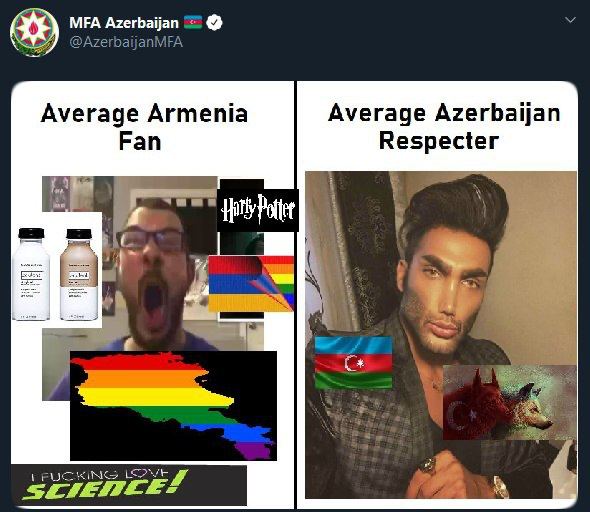 MFA Azerbaijan @AzerbaijanMFA Average Armenia Average Azerbaijan Fan Respecter