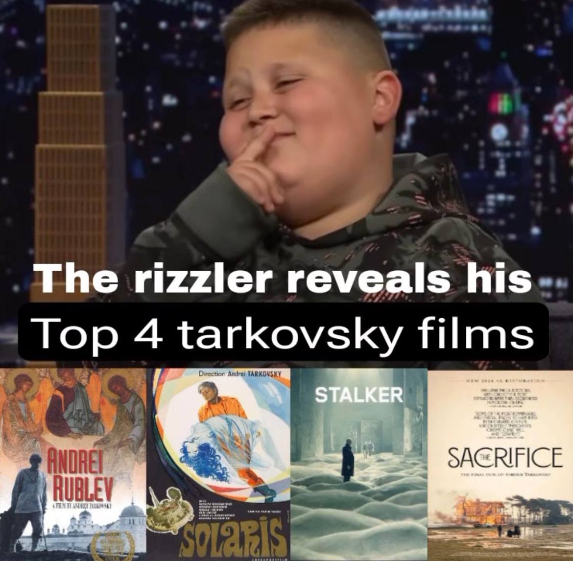The rizzler reveals his Top 4 tarkovsky films STALKER SAGRIFICE