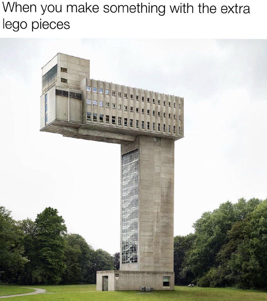 When you make something with the extra lego pieces